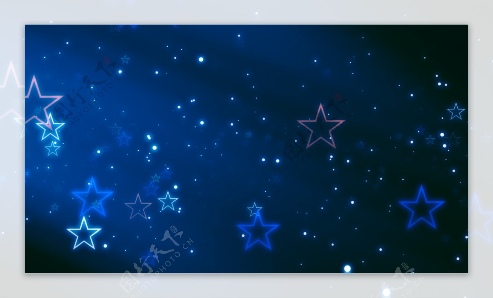 在深蓝色的夜晚运动背景中的恒星视频免费下载