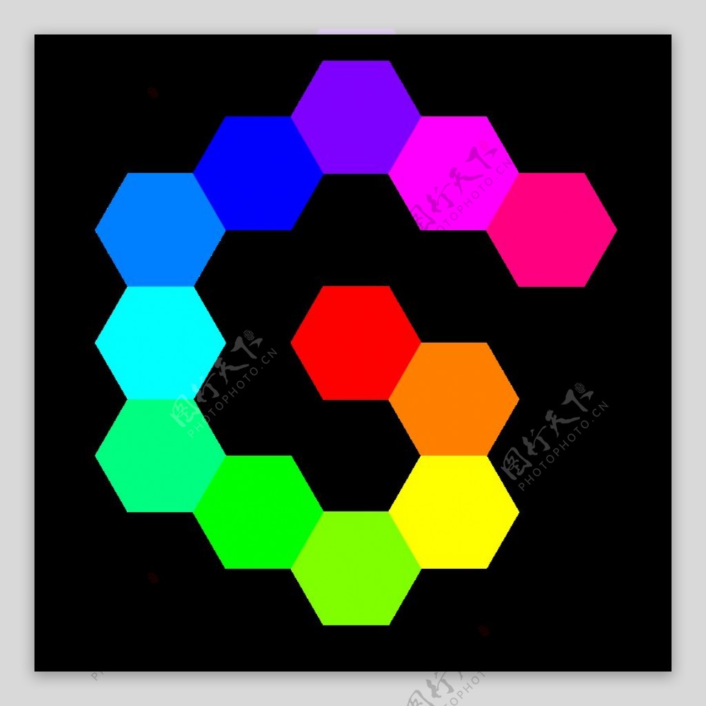 12个六角螺旋彩虹