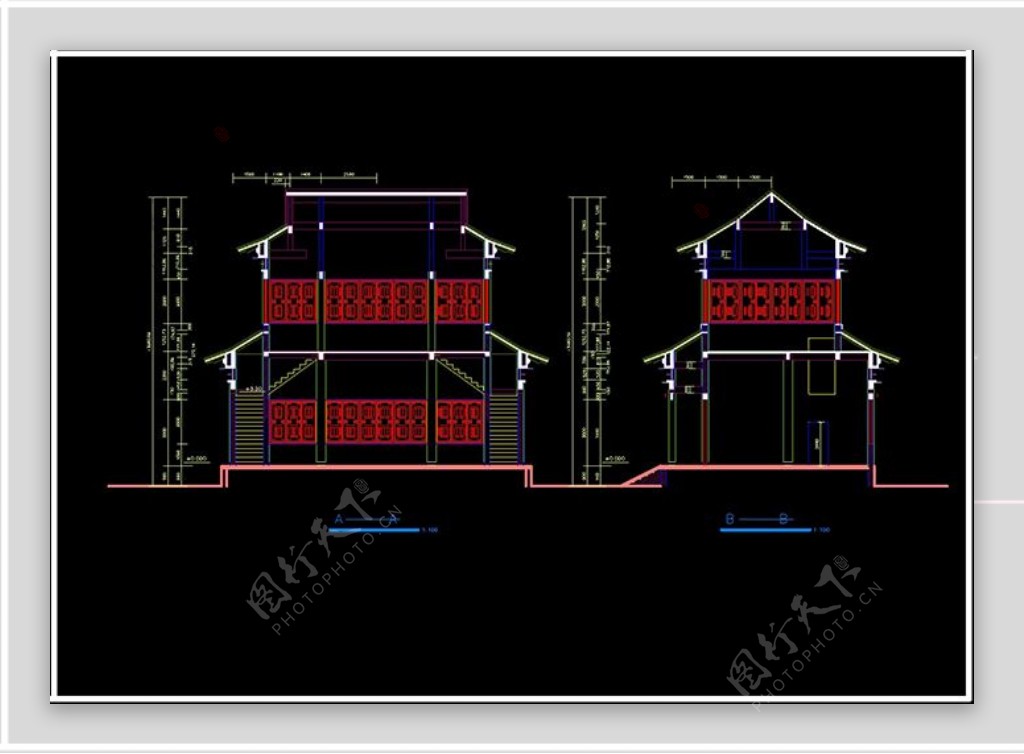 观音殿建筑施工图