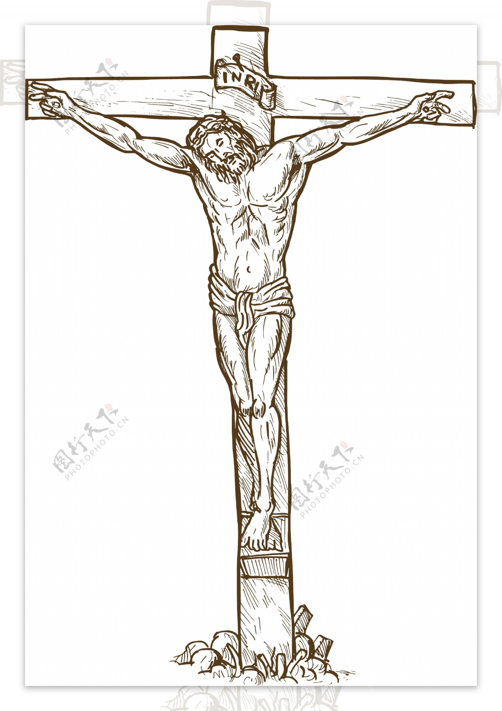 耶稣的十字架上