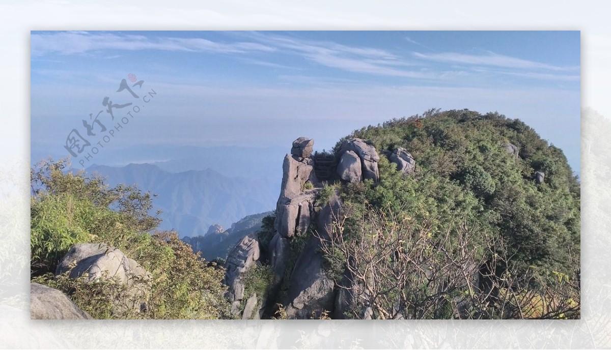 高山石梯图片