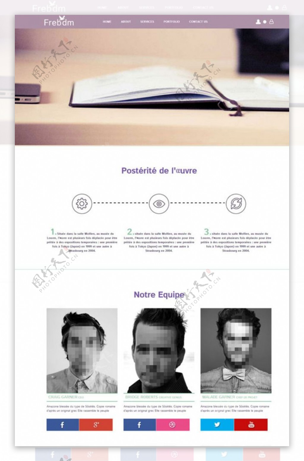 欧美设计行业网站模板图片