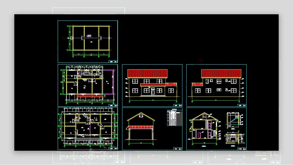 CAD两层别墅图图片