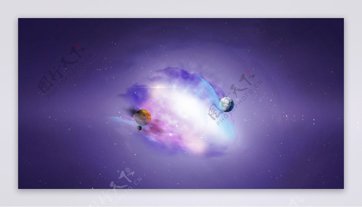 紫色星空宇宙美图图片