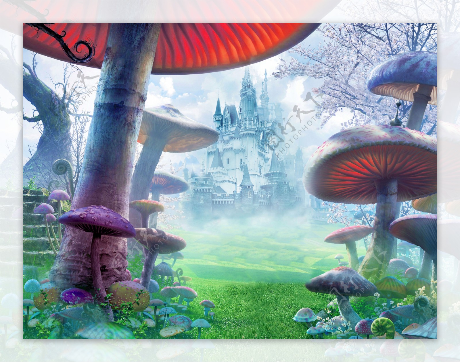 梦幻蘑菇城堡图片
