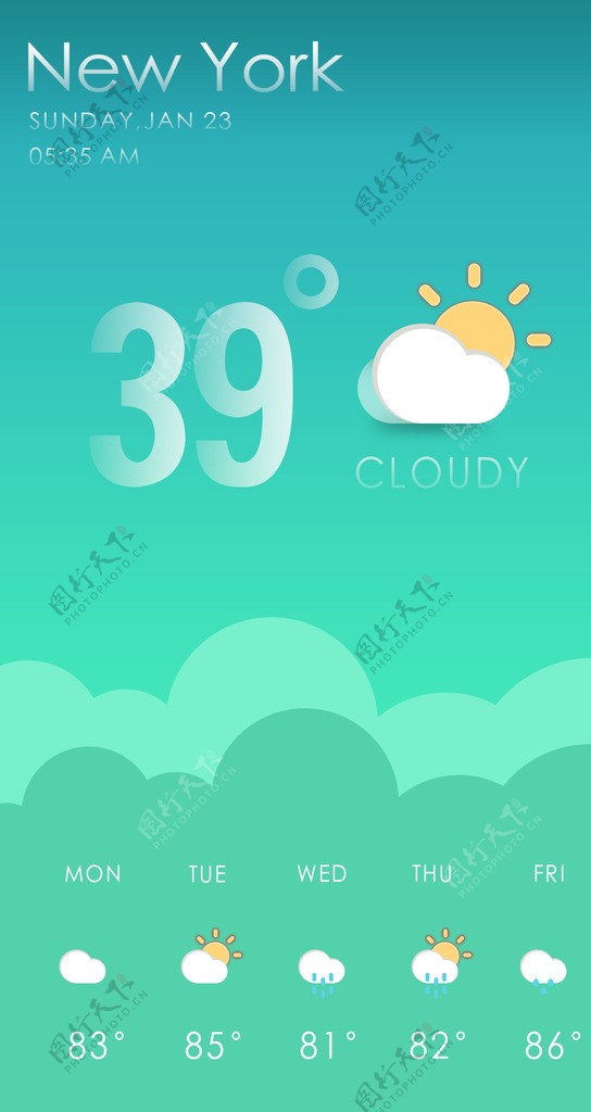 天气APP软件界面图片