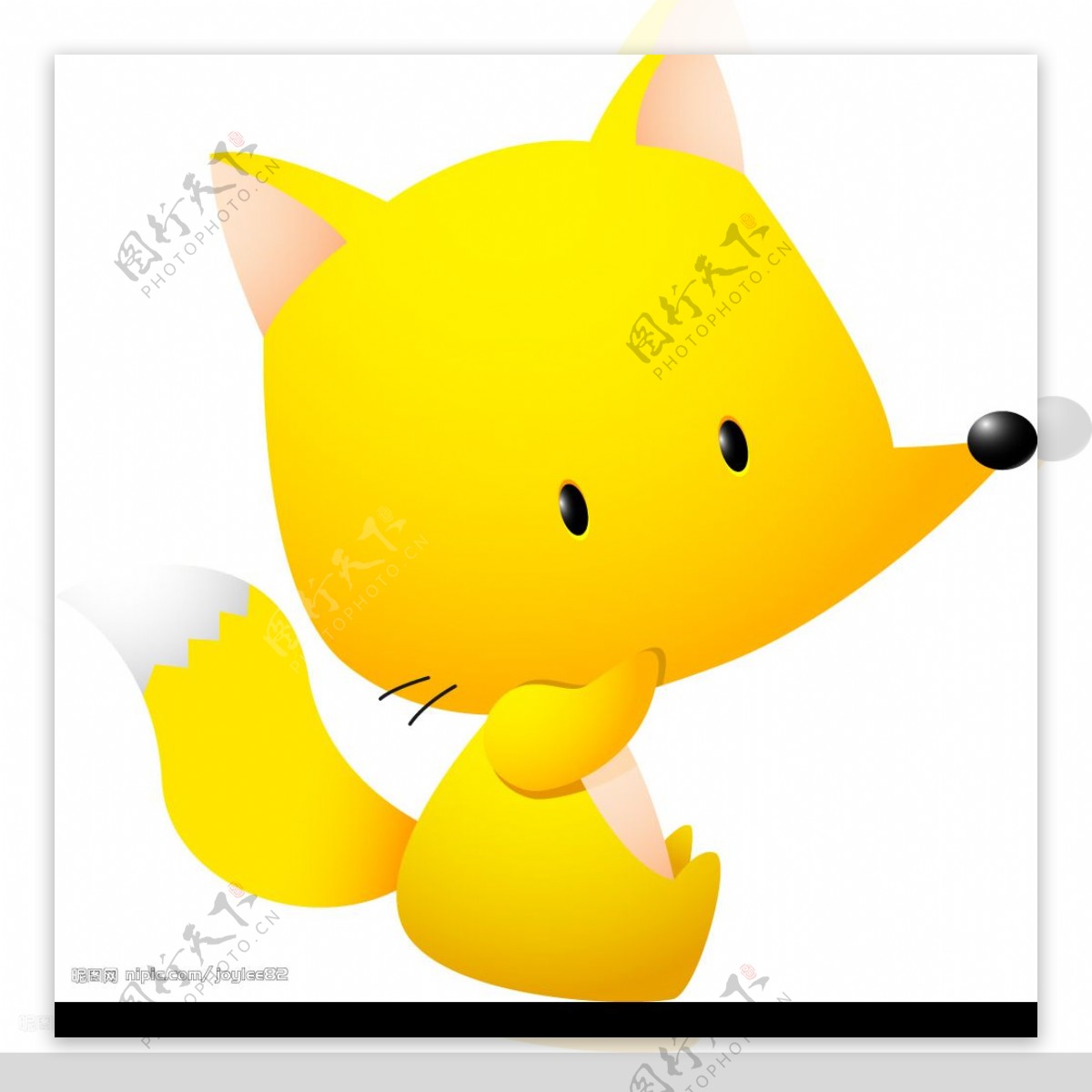 黄色的小狐狸图片