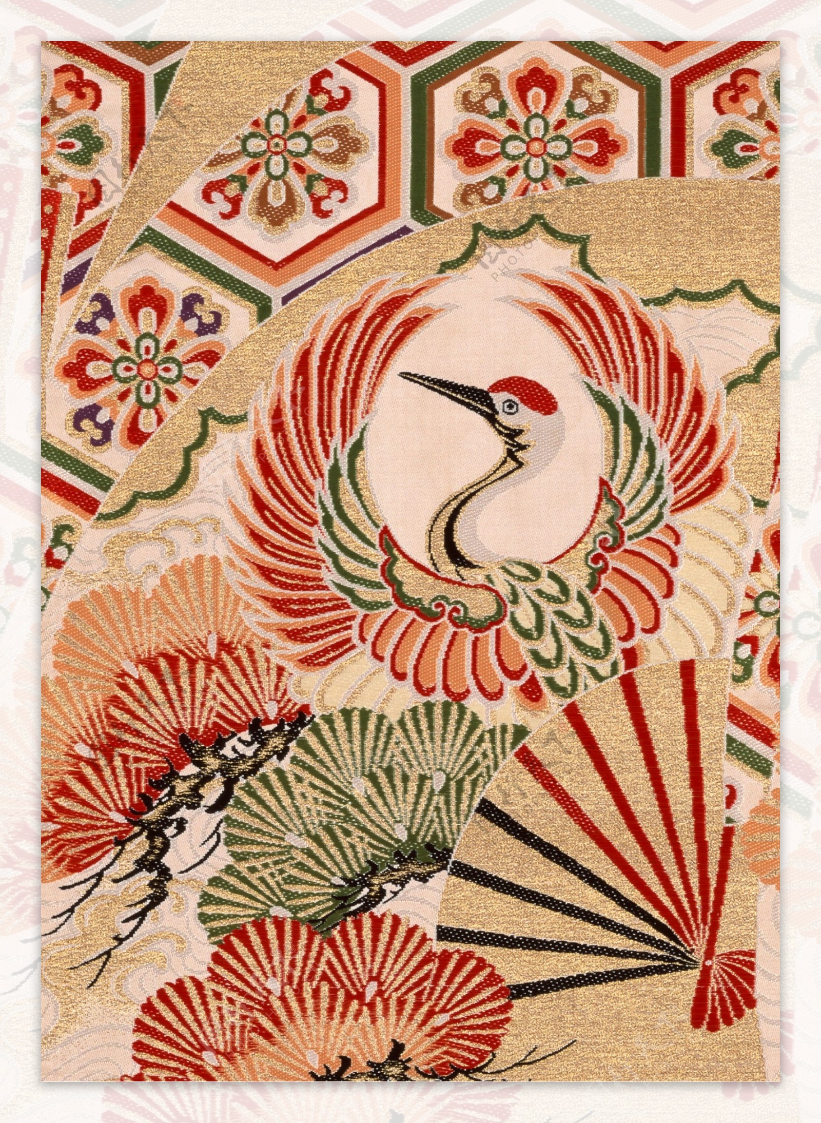 传统布花纹图片