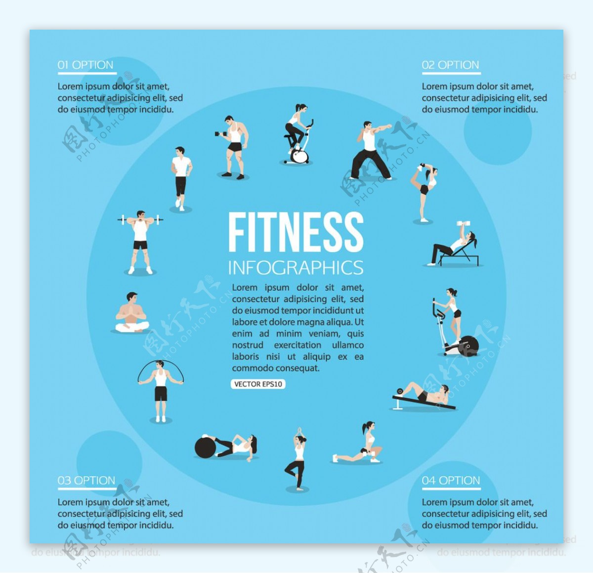 健身信息图表图片