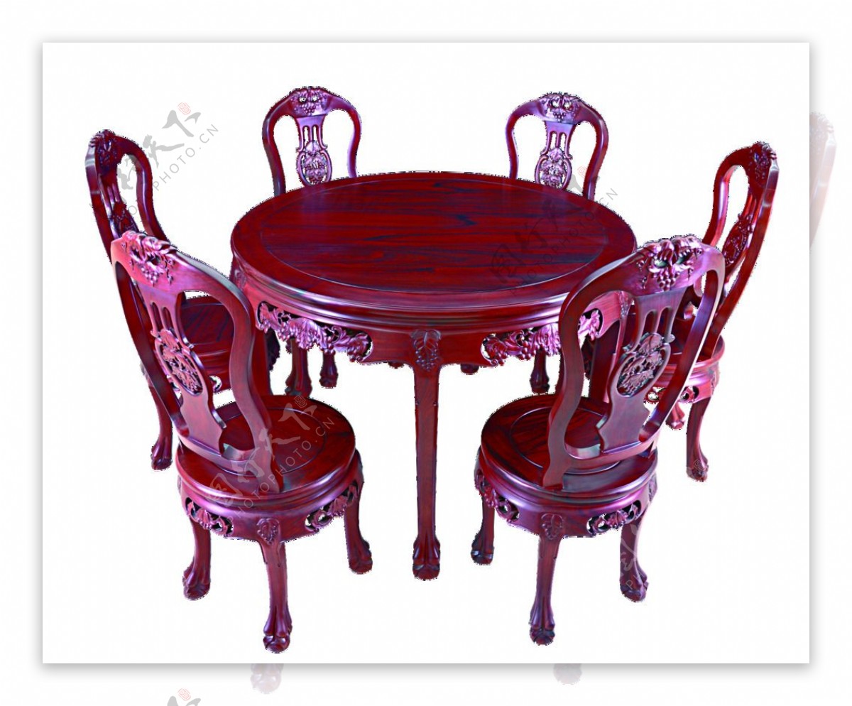 红木家具葡萄餐桌图片