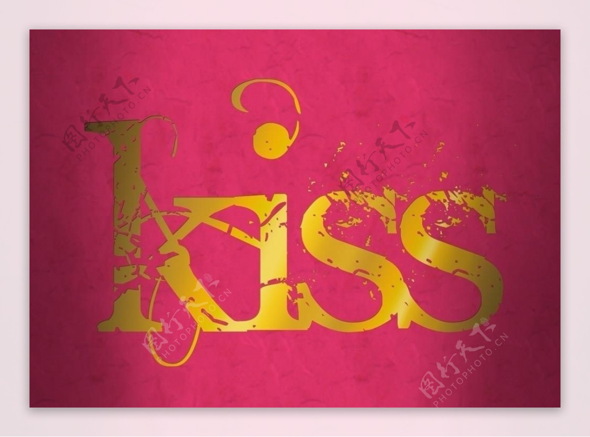 kiss金属字