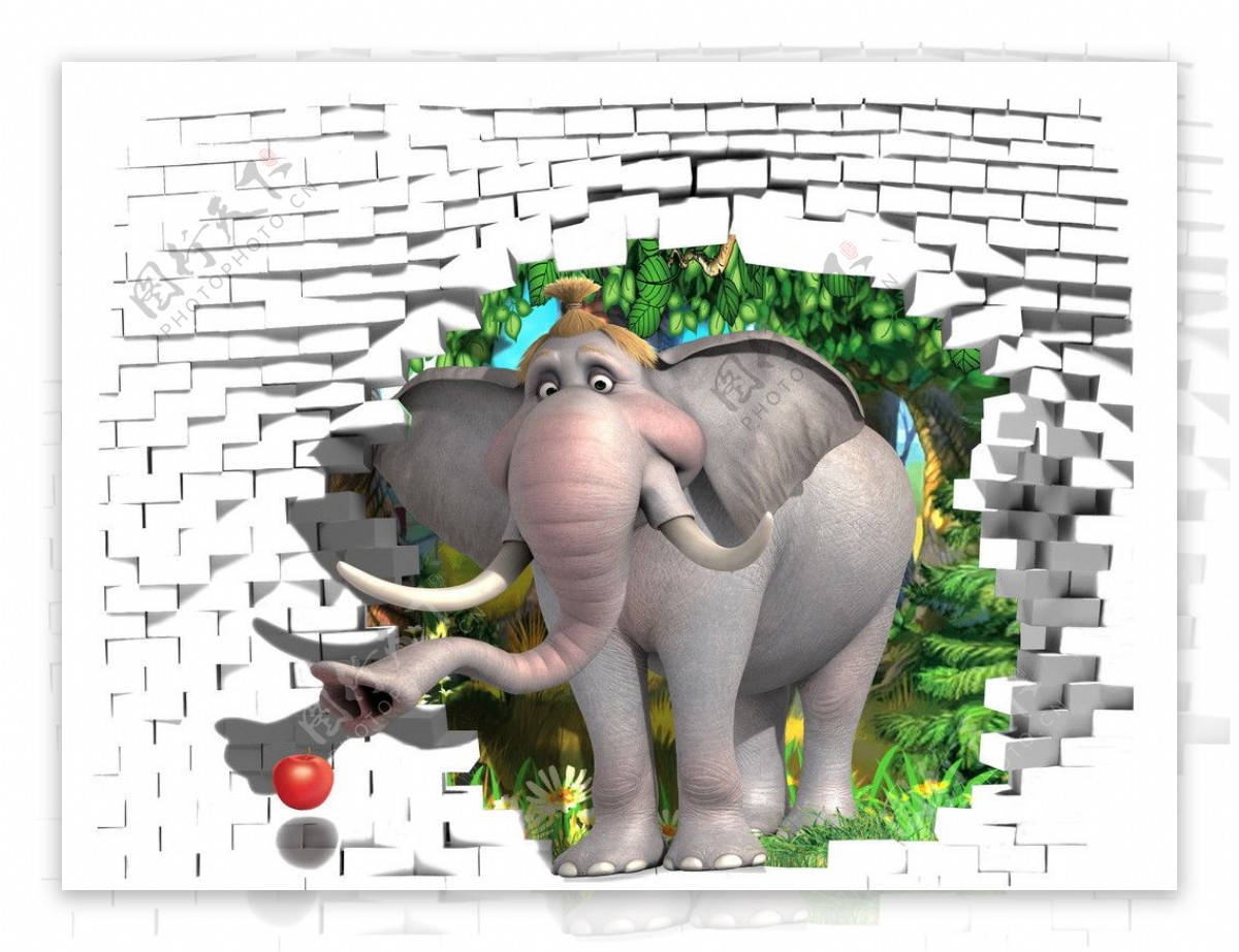 3D图片大象