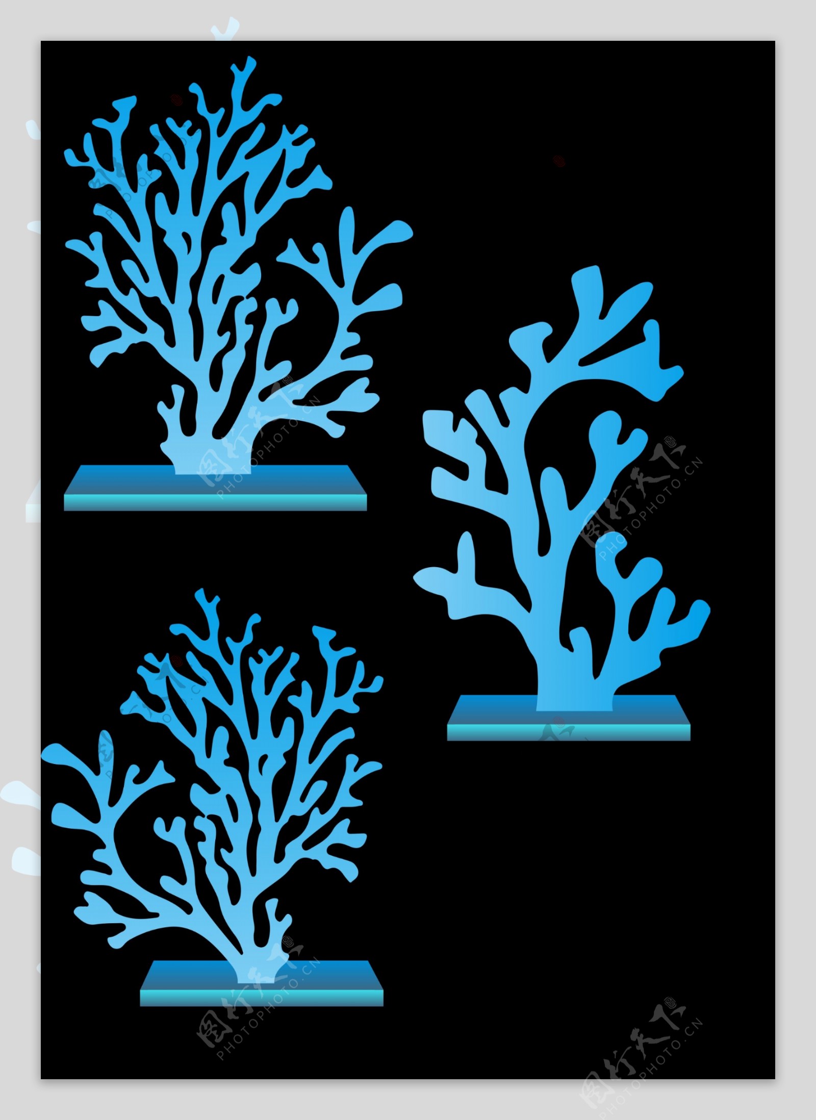珊瑚树矢量图片
