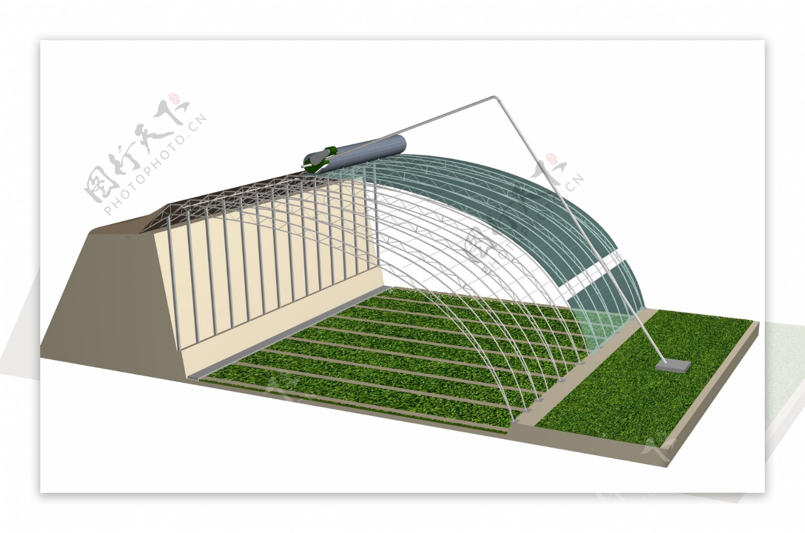 大棚结构日光温室图片