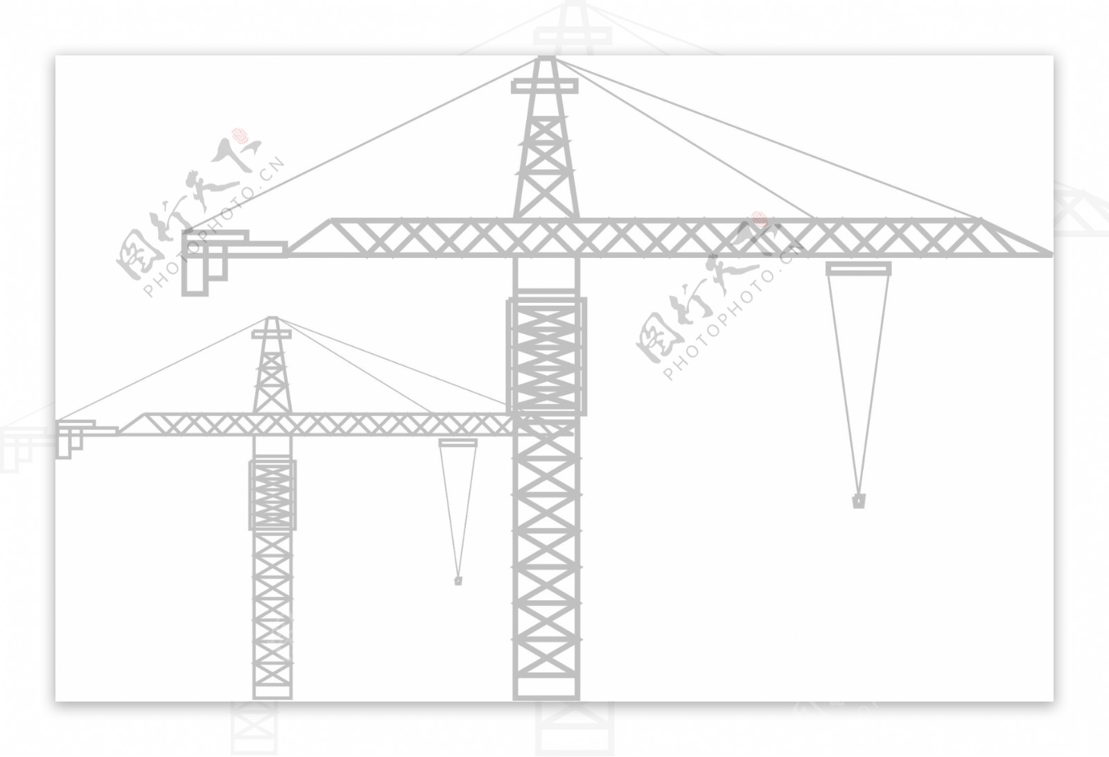 矢量塔吊图片