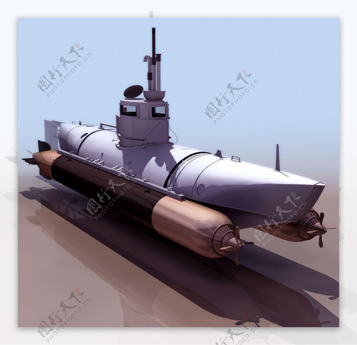 3D模型图库军事武器装备潜艇图片