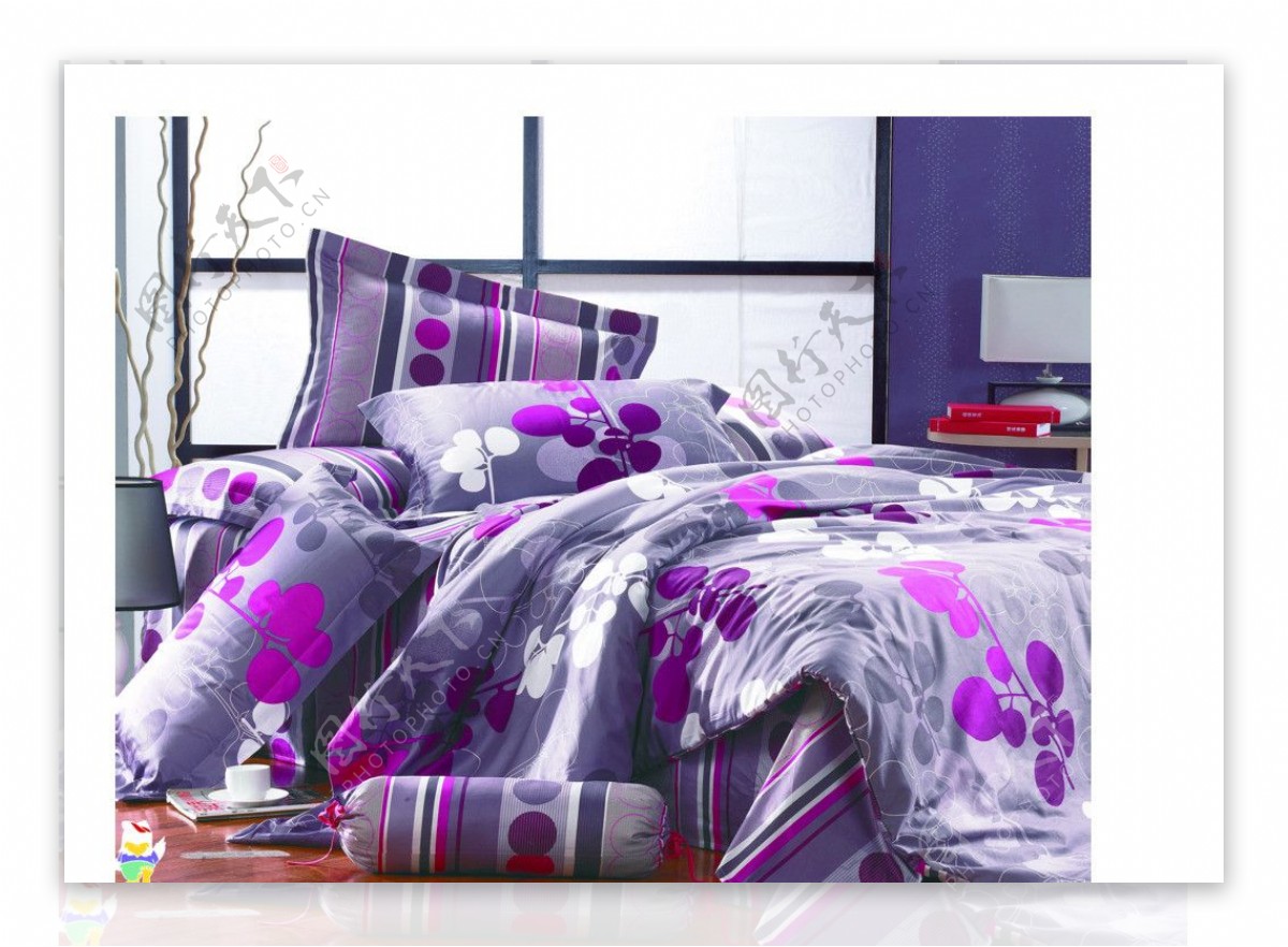 床品广告床扣图图片