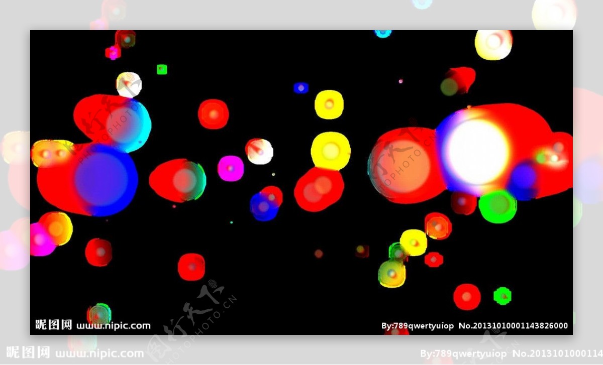 彩色粒子斑点背景视频