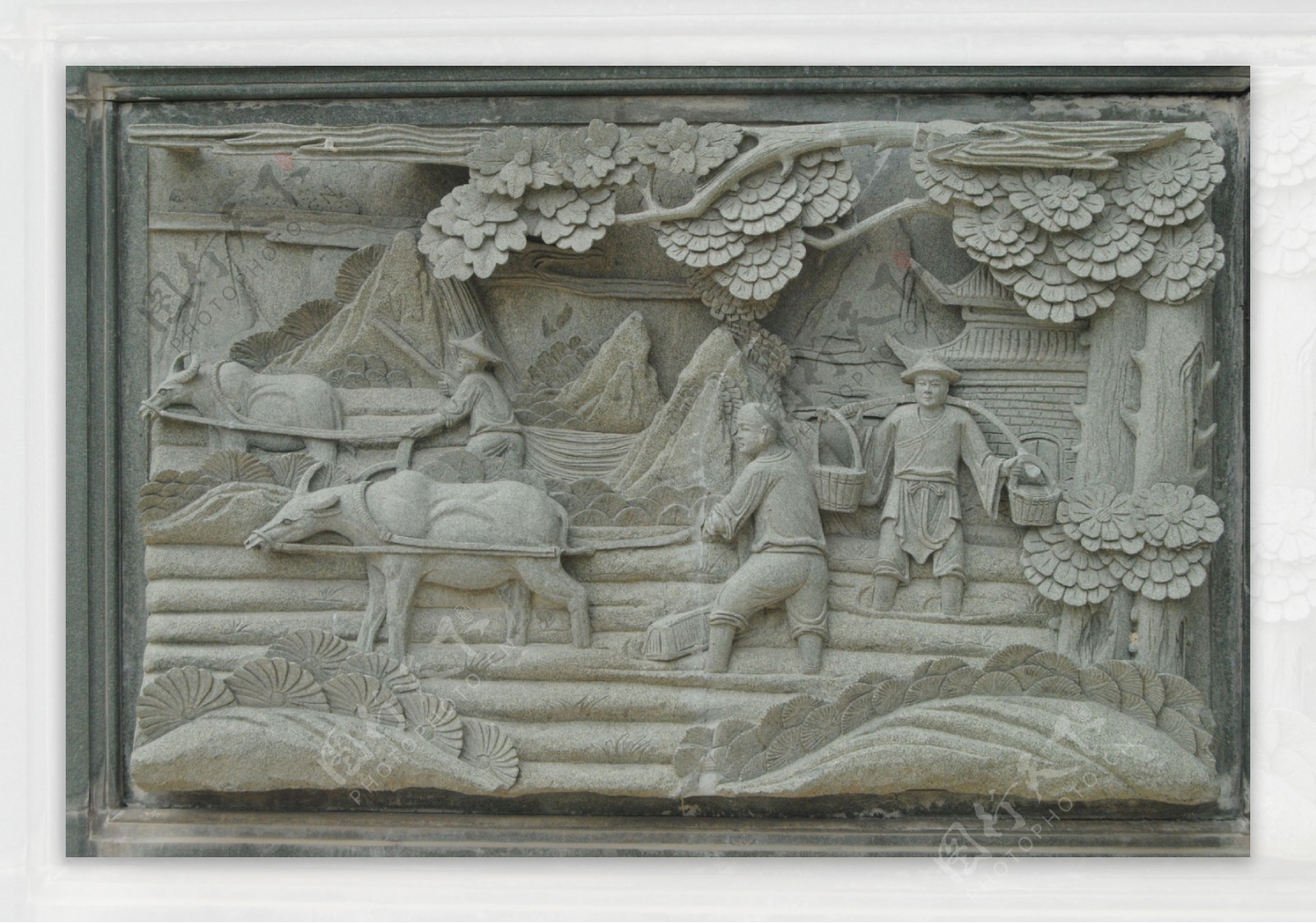 梵天寺石雕浮雕图片
