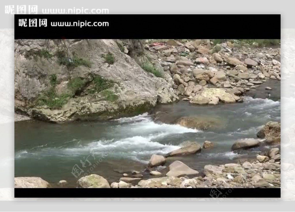 实拍河流风景视频素材