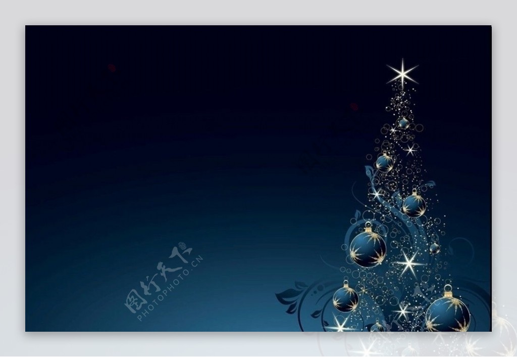 圣诞快乐PPT模板之华丽圣诞树