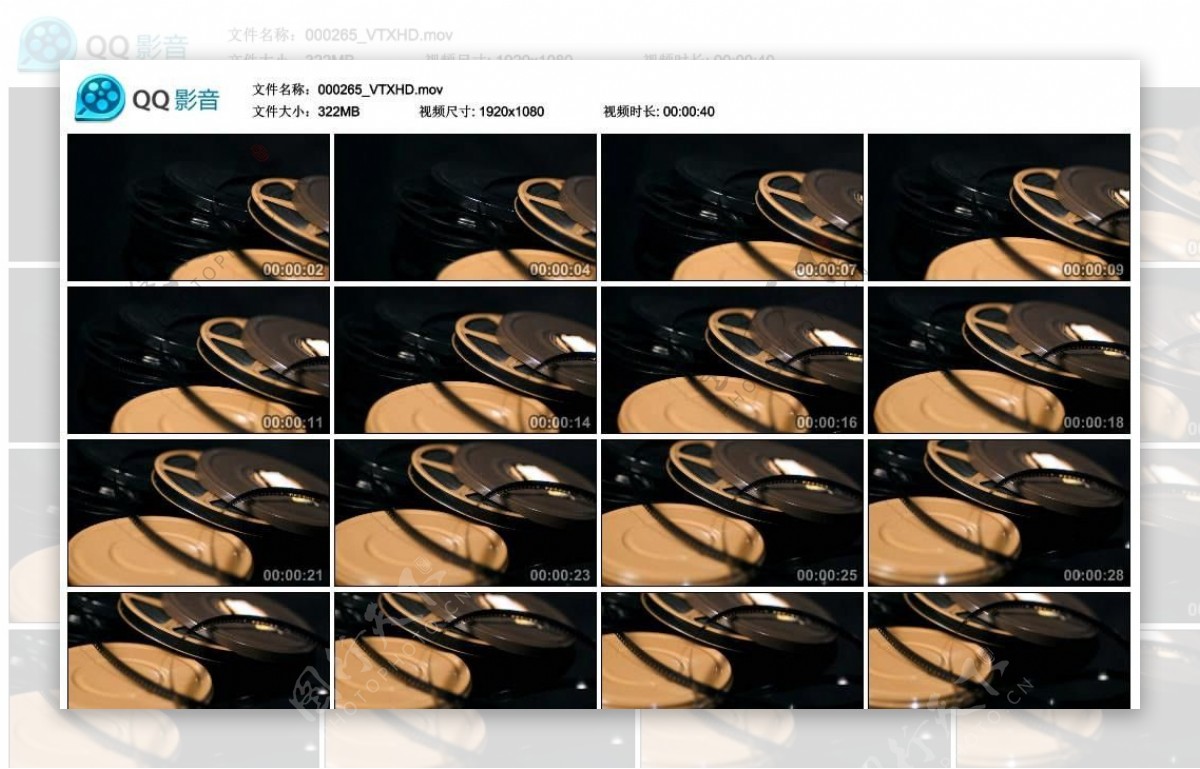 电影胶片盒高清实拍视频素材