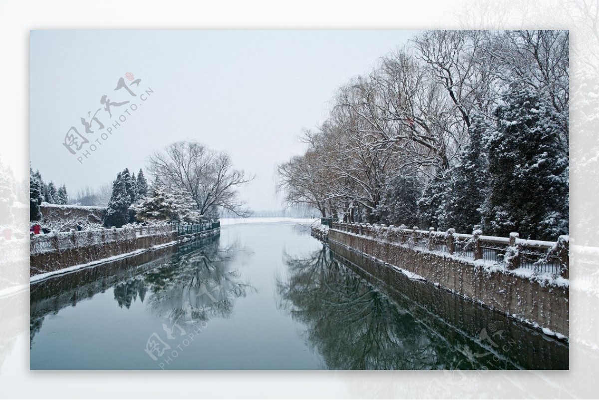 颐和园雪景图片