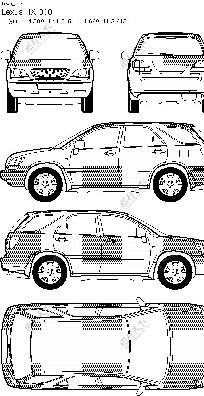 雷克萨斯线框图图片