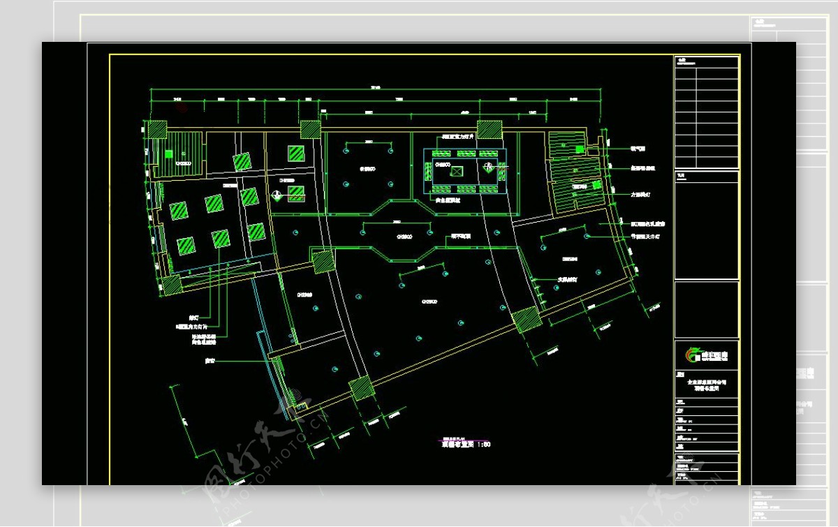 CAD之公司办公场所布置设计图片