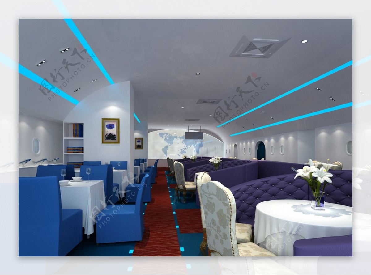 飞机主题餐厅科技图片