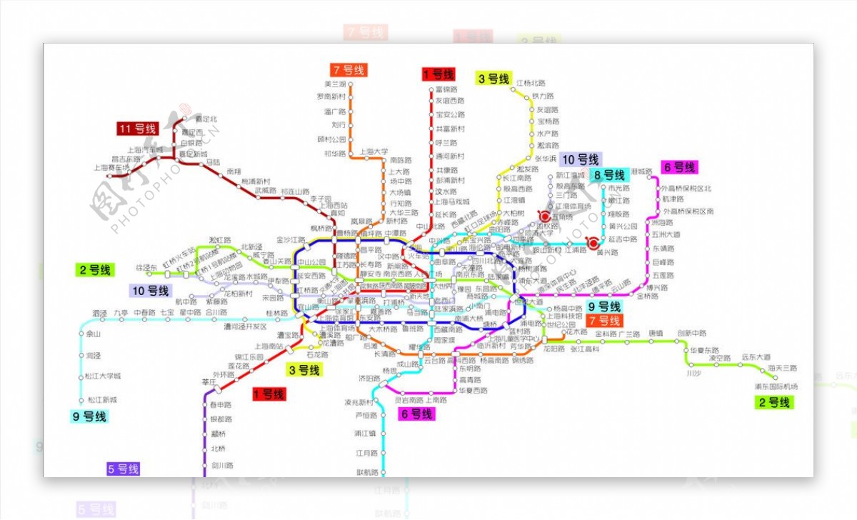 上海2010最新轨道交通图图片