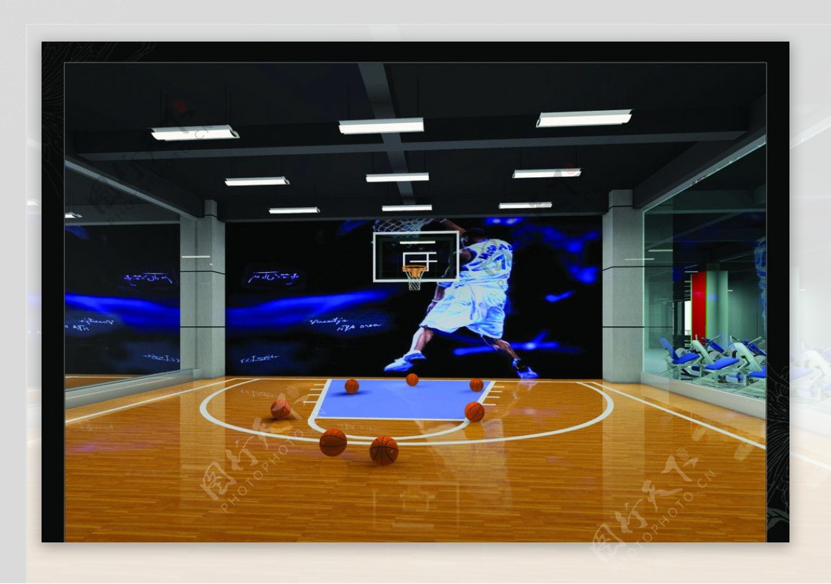 篮球室图片