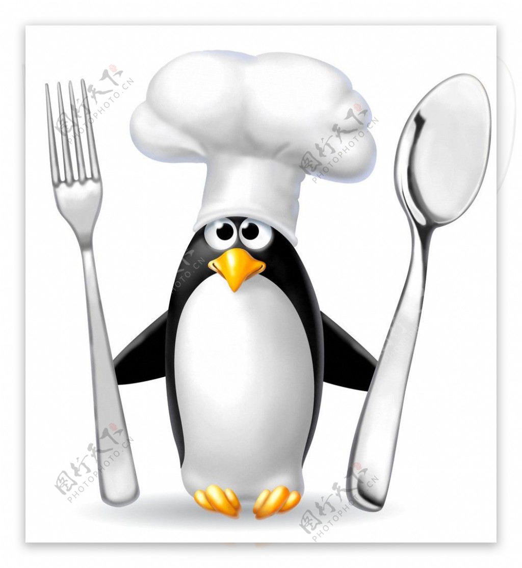 企鹅厨师图片