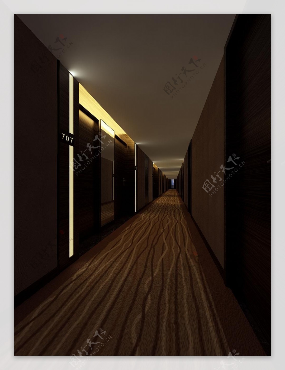 精品酒店客房走廊图片