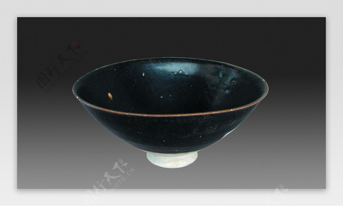 吉州窑黑釉碗图片