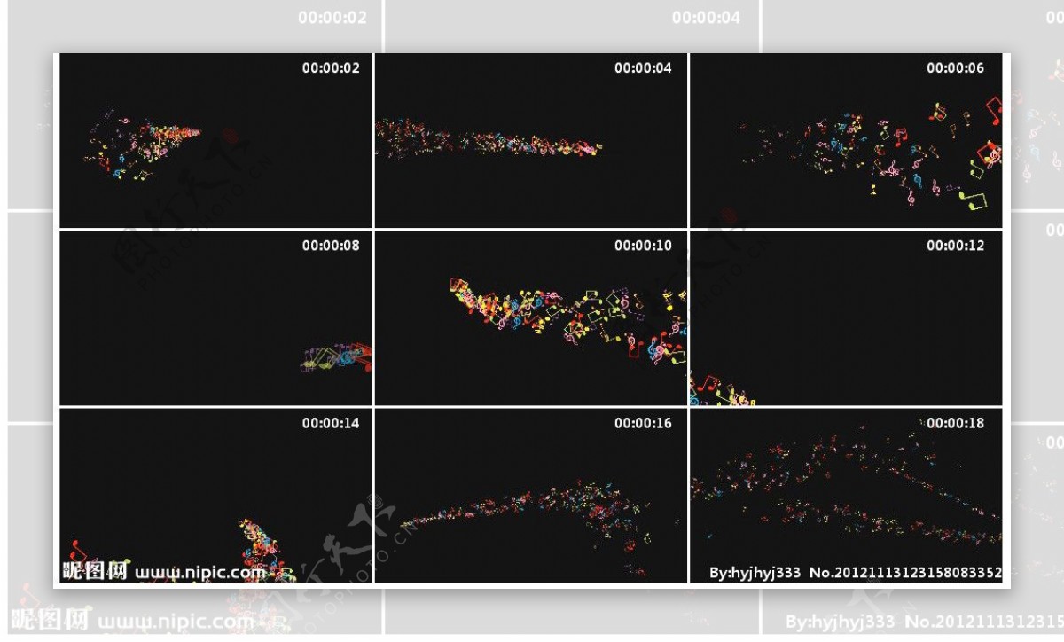 音乐符号飞舞