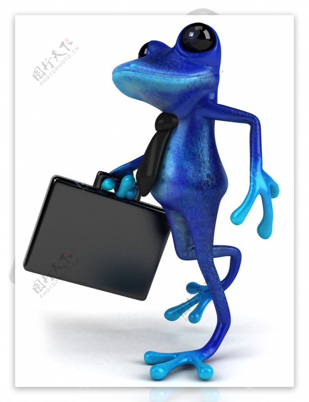 有趣的蓝色青蛙图片
