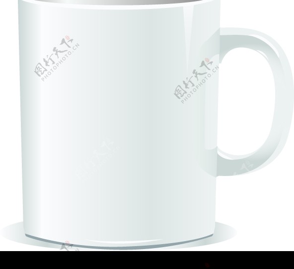 白色咖啡杯矢量素材图片