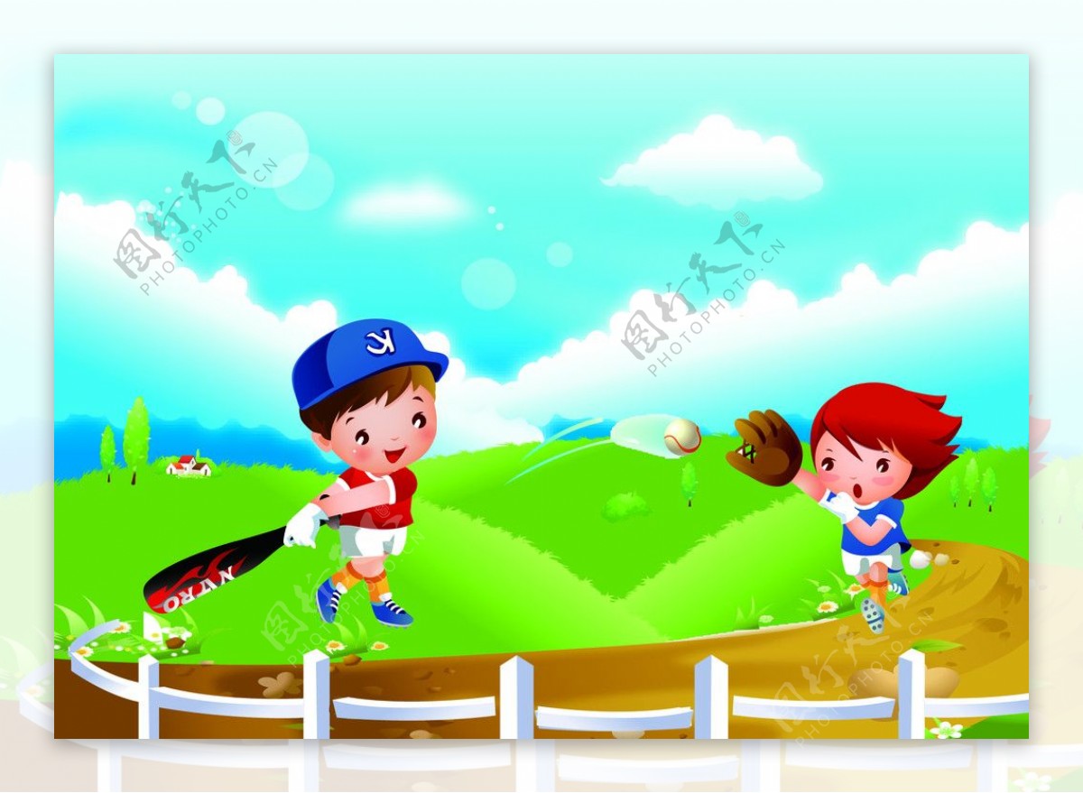 儿童棒球图片