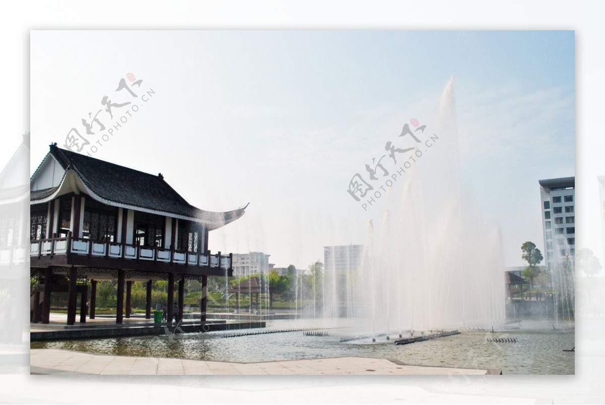 上饶市民公园喷泉图片