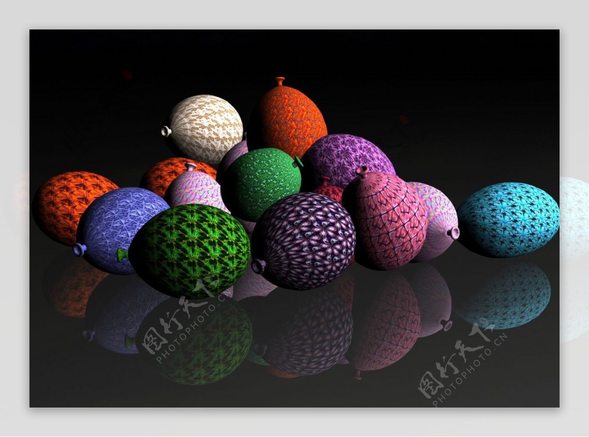 3D质感彩球图片