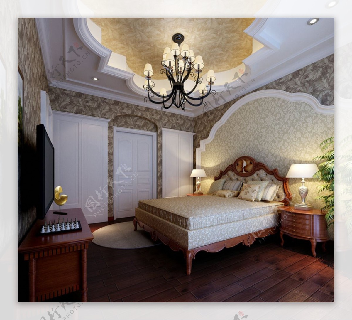欧式卧室含贴图图片