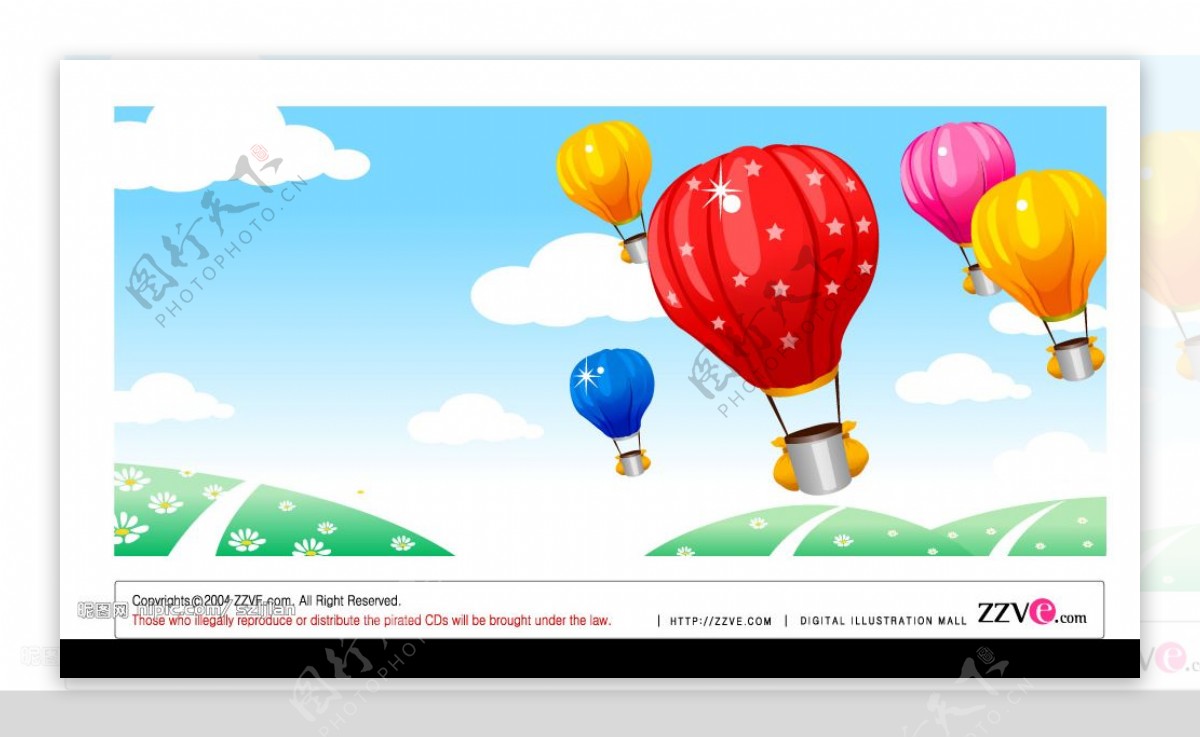 热气球广告飞行图片