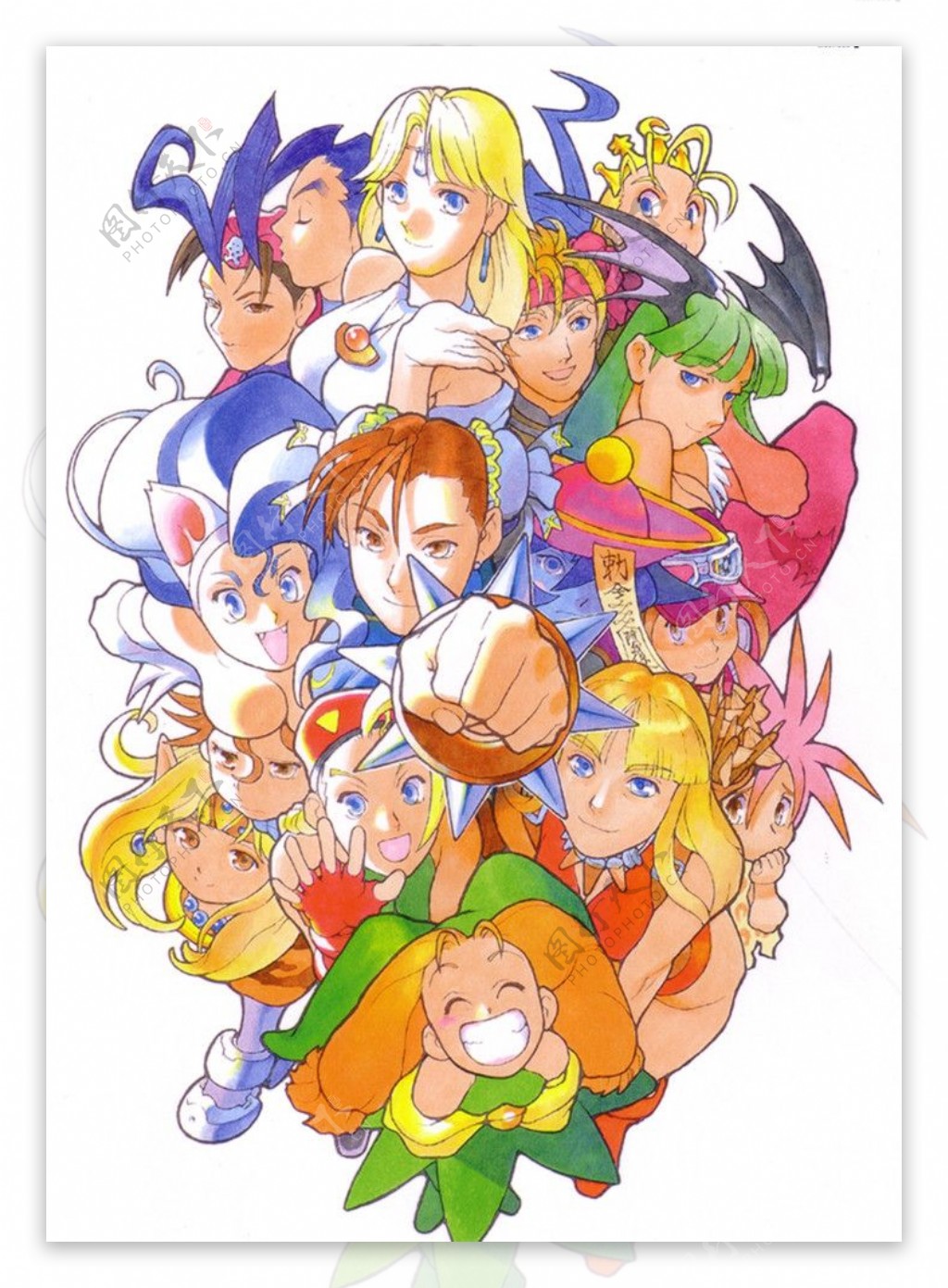 Capcom公司全女性角色插画图片