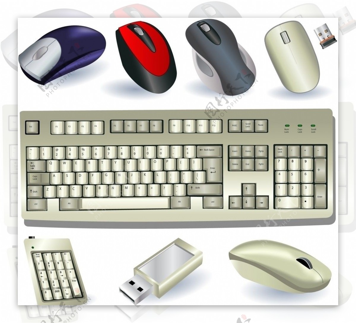 电脑键盘鼠标U盘优盘图片