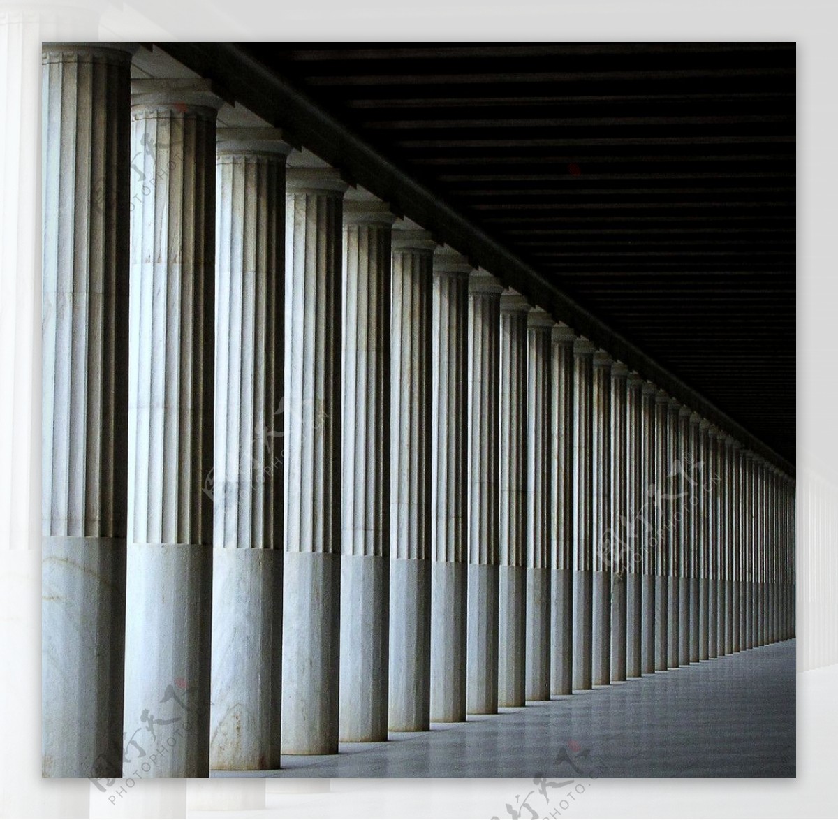 希腊的柱子图片