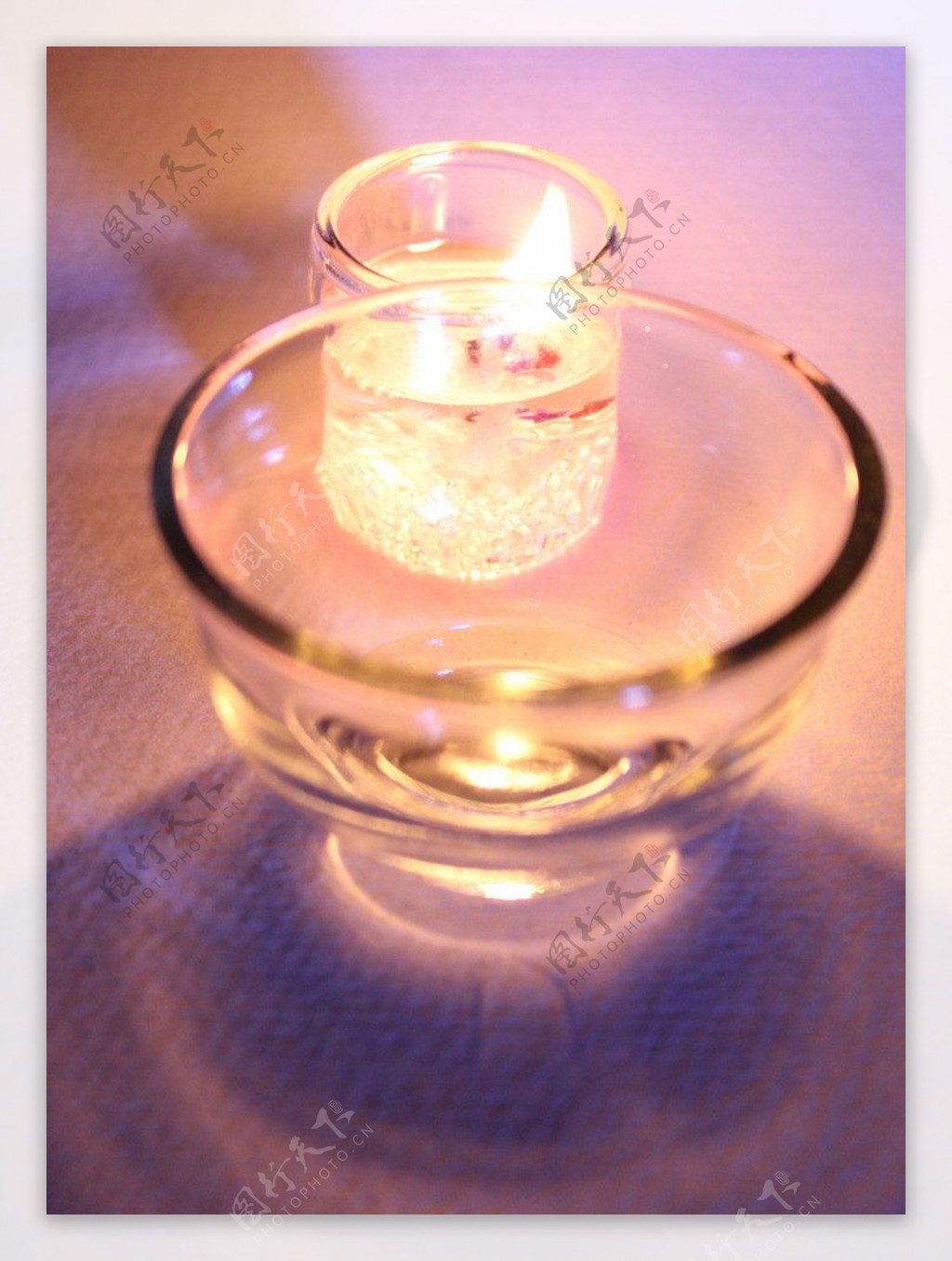 蜡烛玻璃杯图片