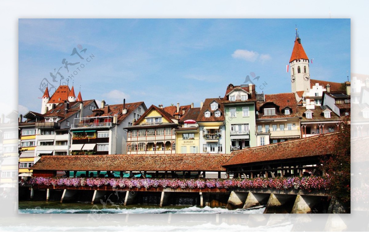 瑞士卢塞恩小镇图片