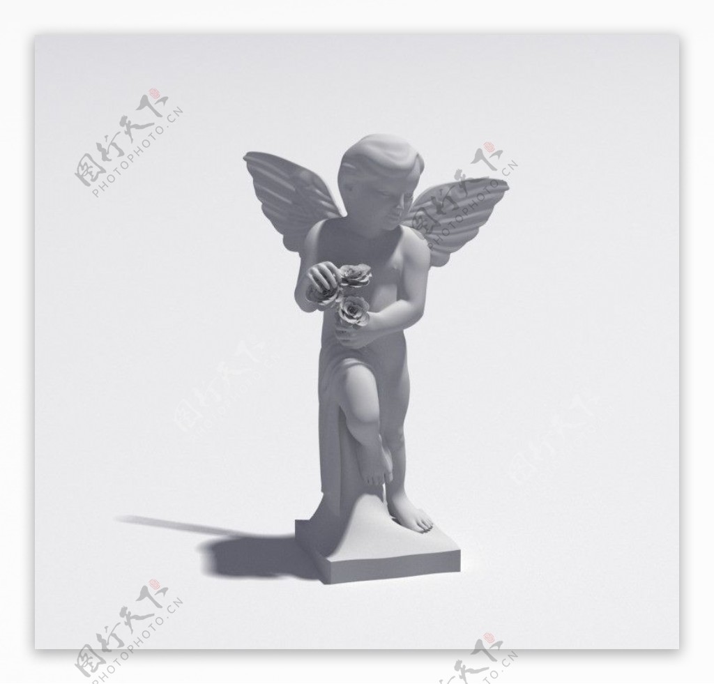 小天使天使雕塑图片