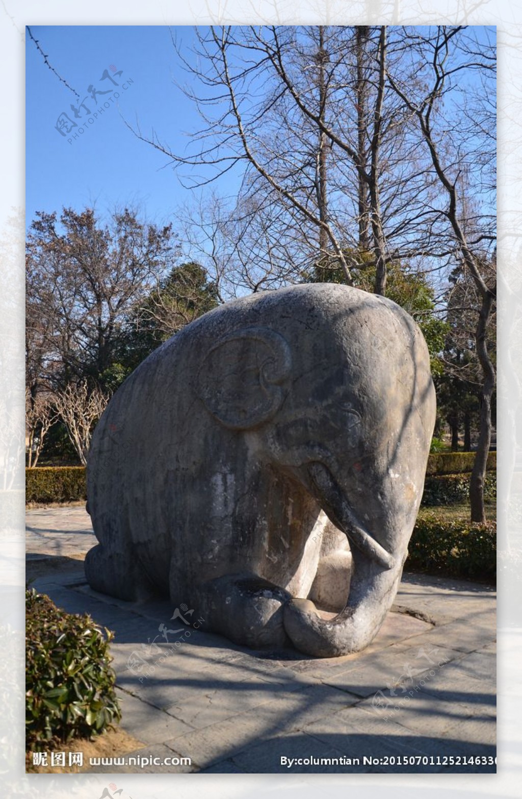 南京明孝陵神道石雕图片